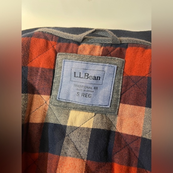 L.L. BEAN Gray flannel lined‎ bomber jacket size S. - Picture 10 of 15